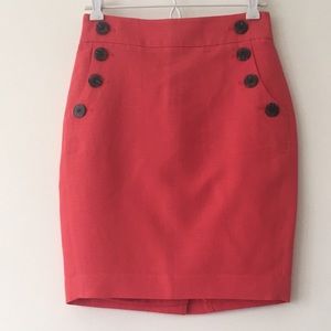 LOFT Pencil Skirt in Coral